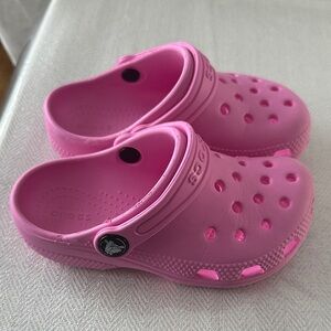 Toddler Girl Crocs - size 9 Bubble Gum Pink

Gently used during summer of 2025.